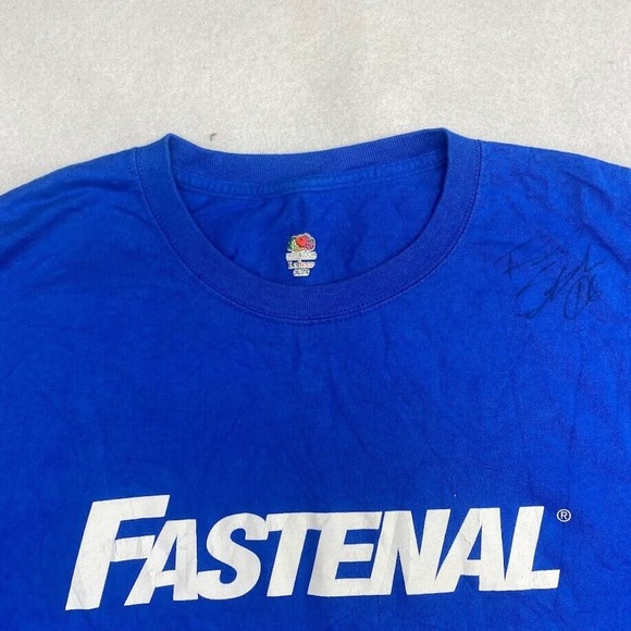 Fastenal 60 Carl Edwards Signed Tee Thrifted Vintage Style Size 2XL - Picture 6 of 8
